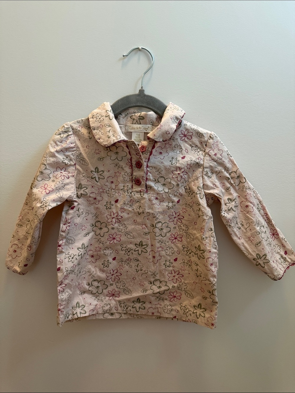 Crème de la Crème Baby Girls Floral Long Sleeve Top 18 Months